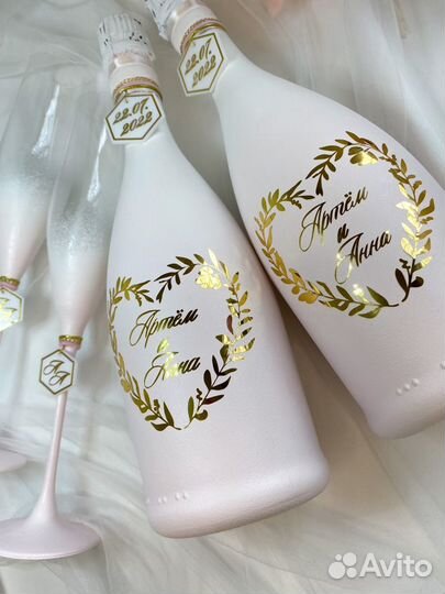 Бокалы, свадебные аксессуары