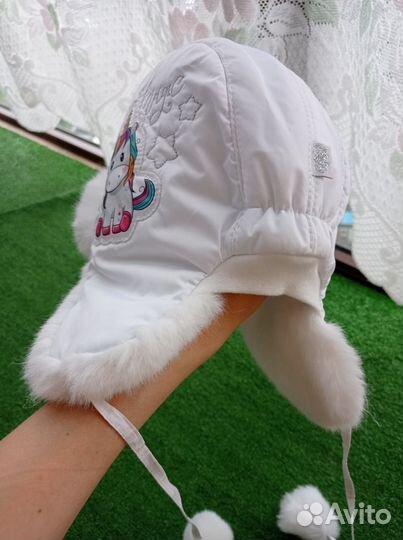 Зимние шапки для девочки р. 50-52