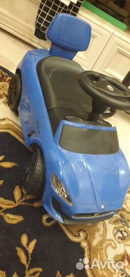 Детский электро мотоцикл и машинка беговая б/у