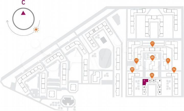 3-к. квартира, 53,4 м², 13/17 эт.