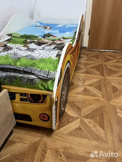 Детская кровать от 3 лет машинка