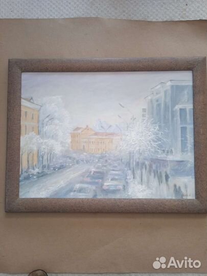Живопись Москаленко В. Зима на проспекте Гагарина