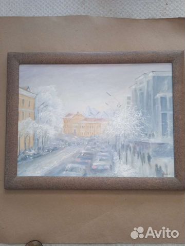 Живопись Москаленко В. Зима на проспекте Гагарина