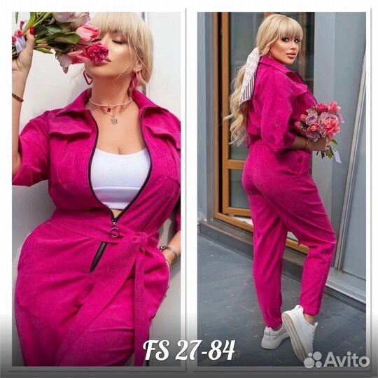 Вельветовый комбинезон до 60