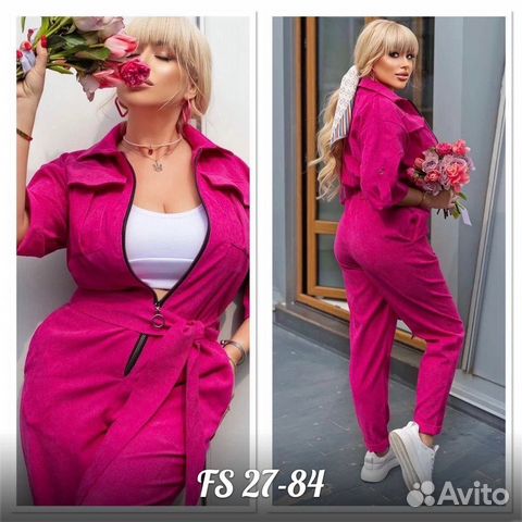 Вельветовый комбинезон до 60