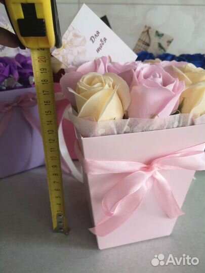 Букеты из 9 мыльных роз В наличии