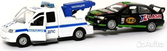 Эвакуатор с машинкой Технопарк свет звук 1241