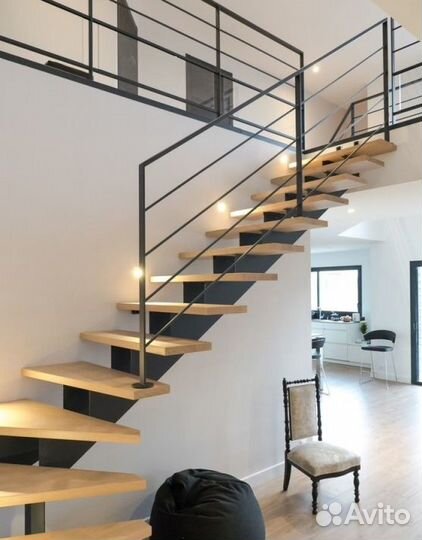 Лестница металлическая на 2 этаж