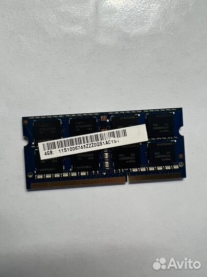 Оперативная память ddr3L 4 gb