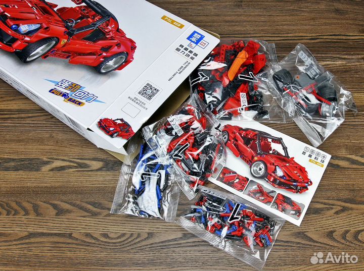 Конструктор - Красная гоночная машина Ferrari 458