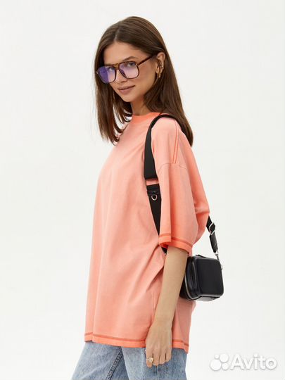 Футболка оранжевая женская