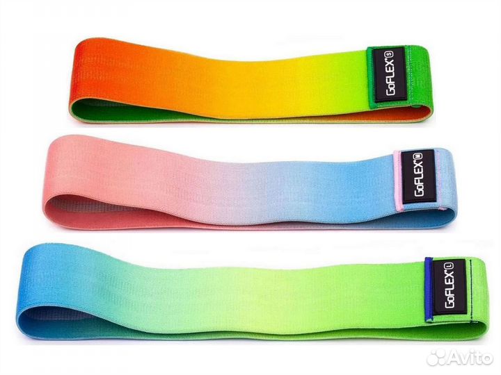 Резинка для фитнеса Hip Bands Rainbow S/M/L (1 шт)