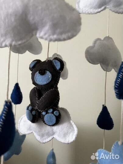 Мобиль на кроватку из фетра