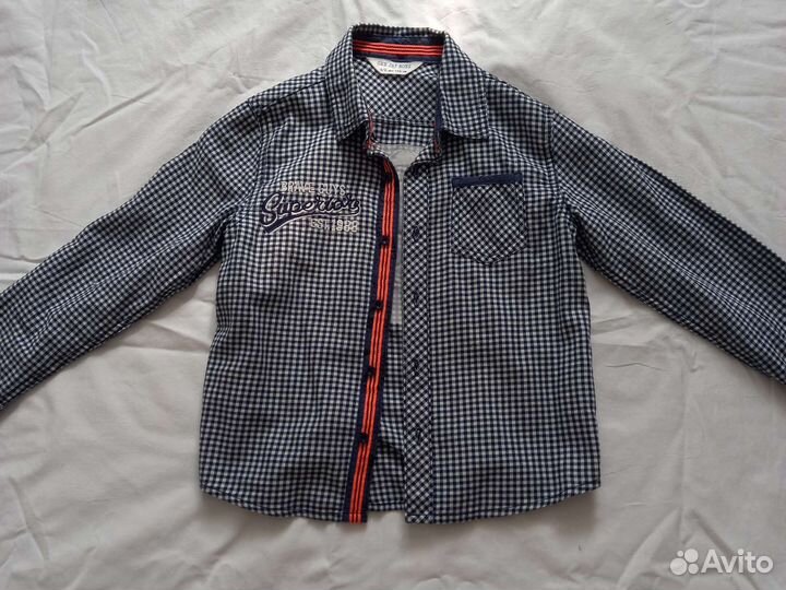 Стильная рубашка на мальчика 116