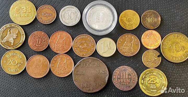 Иностранные жетоны с 1703 года по 2015