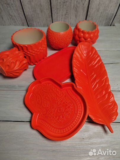 Подставка для бижутерии. Оранжевый неоновый