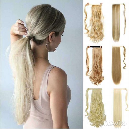 Хвосты, шиньоны, резинки из волос