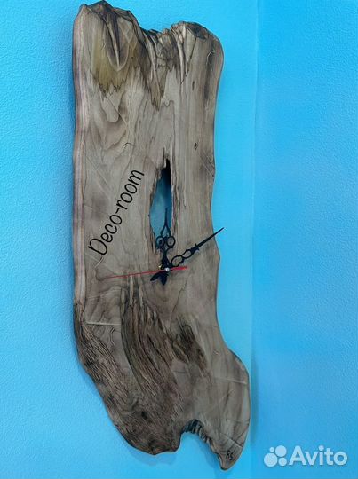 Часы из массива. Лофт. Ручная работа