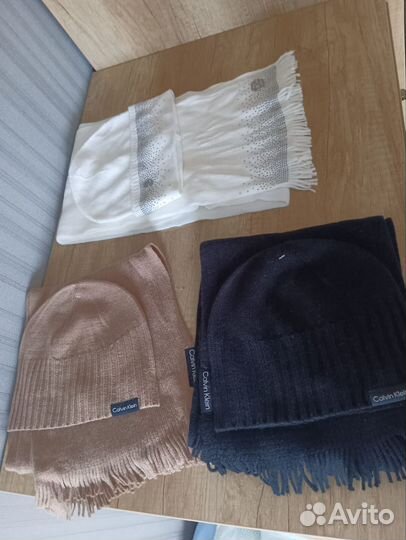 Шапка и шарф Calvin Klein новые