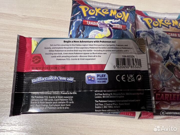 Бустеры Pokemon TCG Scarlet & Violet