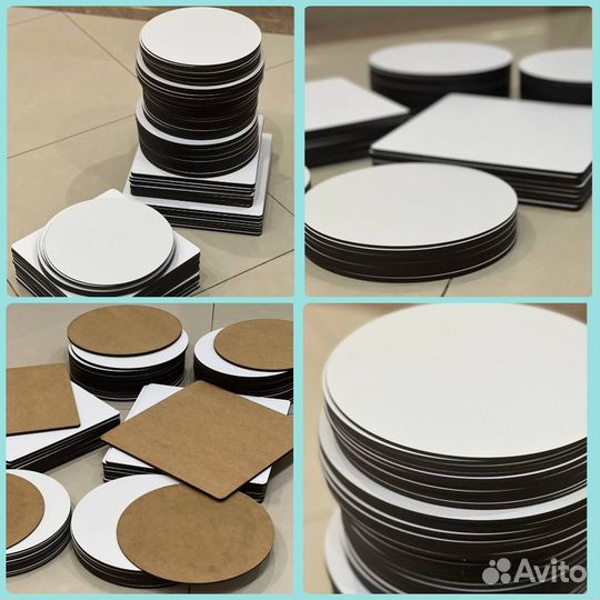 Подложки для торта Сатин, Фанера 3мм 6мм