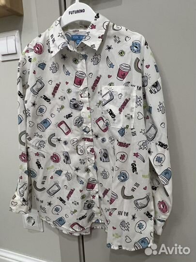 Рубашка для девочки fun day 134 см