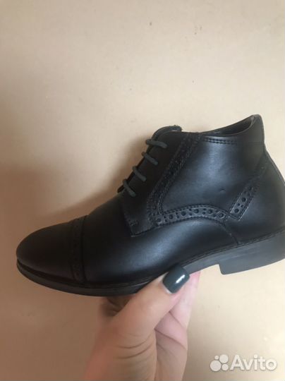 Ботинки детские34 н /кожа и мех