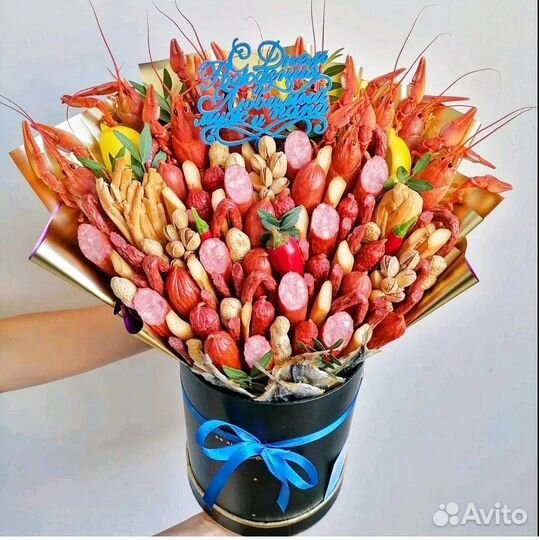 Съедобный букет с раками, крабами /подарок мужчине