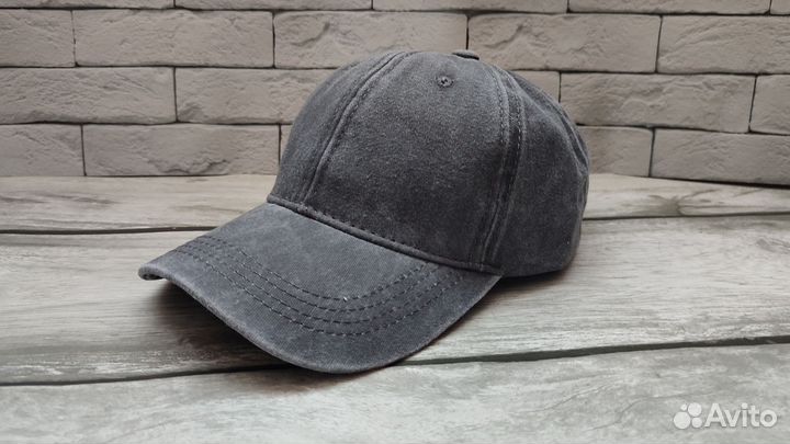 Кепка бейсболка джинсовая серая