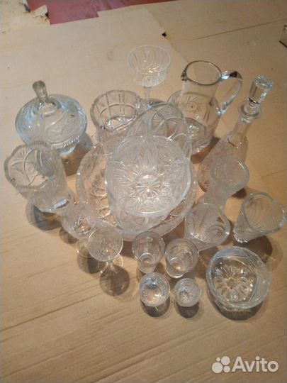 Хрустальная посуда разная