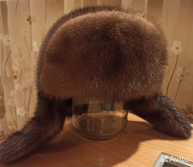 Шапка ушанка норковая женская