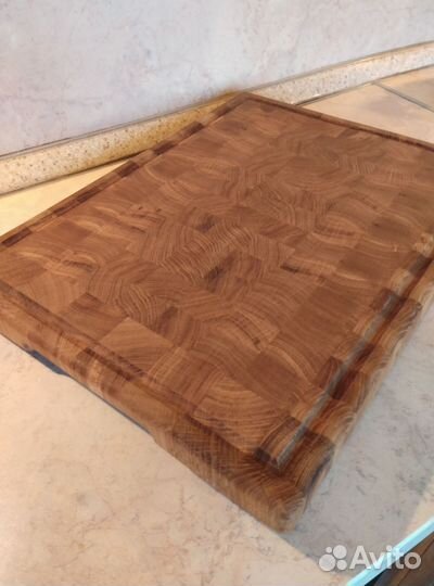 Доска кухонная разделочная из дуба - торцевая