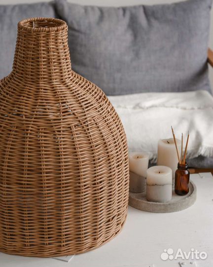 Абажур плетеный