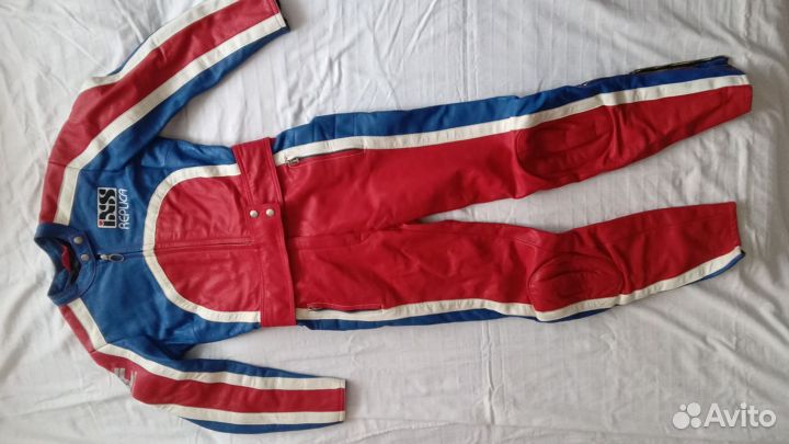 Мотокомбинезон женский раздельный кожаный размер38