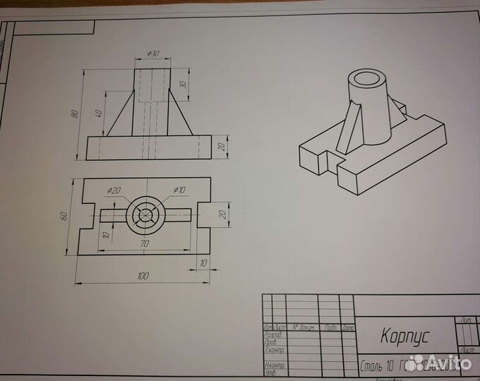 Инженерная графика, чертежи, 3Д модели