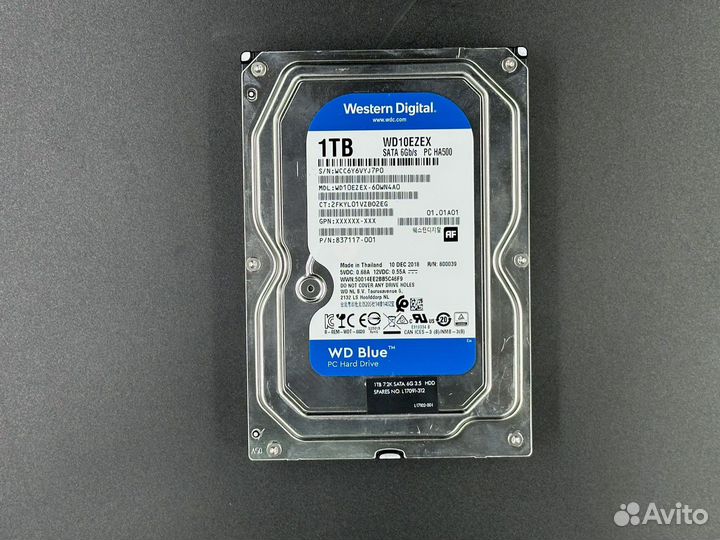 Жесткий диск 1 тб WD blue WD10ezex 3.5