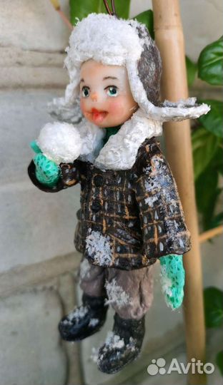 Ёлочная игрушка из ваты