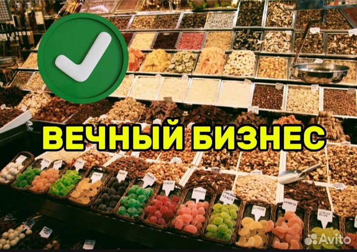 Прибыльный магазин сладостей,орехов. От 245тыс