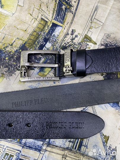 Кожаный мужской ремень Philipp plein