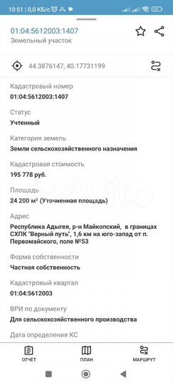 Участок 2,42 га (СНТ, ДНП)