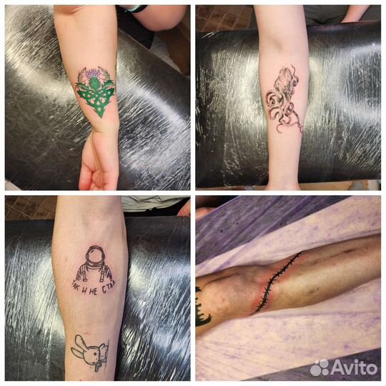 Мини тату и надписи