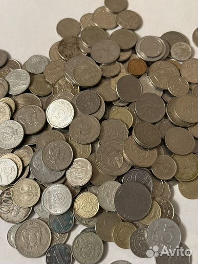Монеты иностранные на вес 1 кг