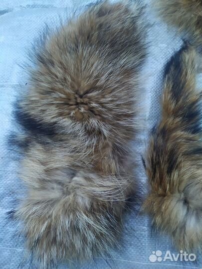 Обрезки меха енота