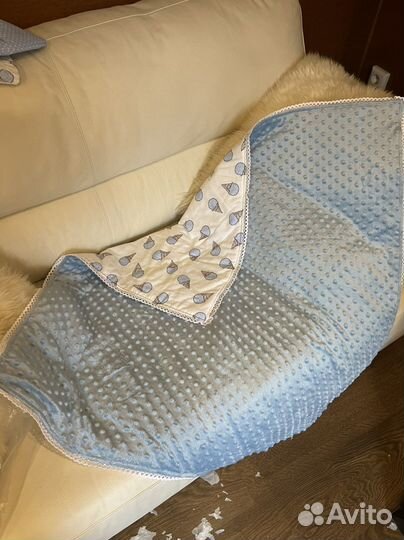 Конверт на выписку с большим голубым бантом