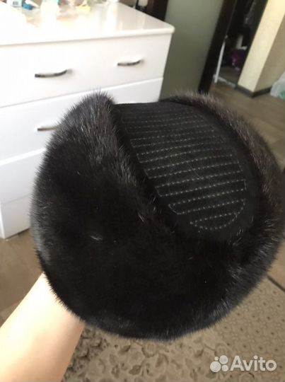 Шапка пилотка норка