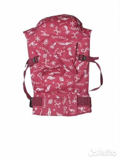 Рюкзак кенгуру для новорожденных слинг - красный
