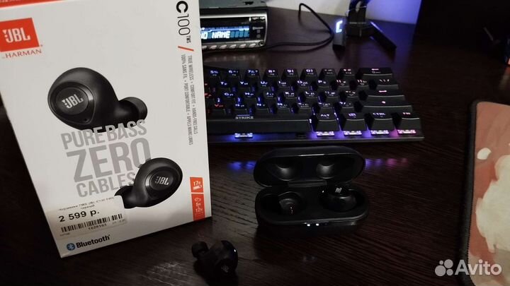 Беспроводные наушники jbl c100 tws