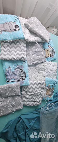 Подушки - бортики для детской кроватки