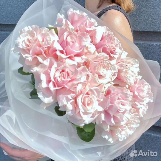 Букет из свежих цветов: роза французская розовая