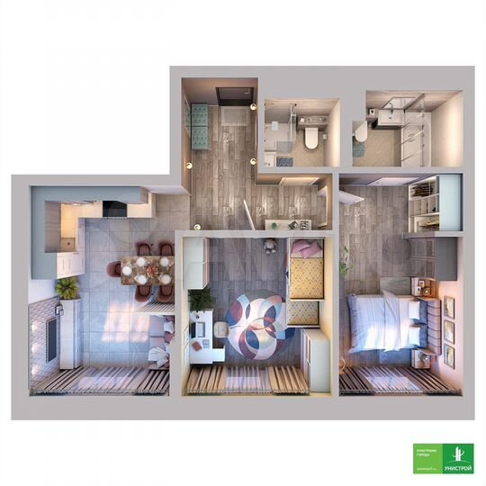 2-к. квартира, 71 м², 6/27 эт.